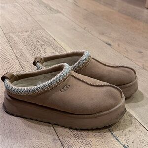 UGG Tan Suede Slip-On Clogs